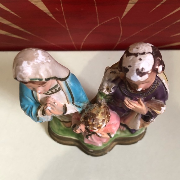 Vintage Italian Mother Mary & Joseph Chalkware Statue - Picture 3 of 11